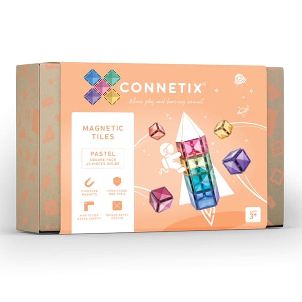 חלקים מרובעים פסטל - Connetix