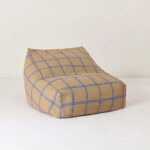Vibes Armchair Bean Bag Brown Blue Windowpane Nobodinoz 1 8435574935052 1.jpg