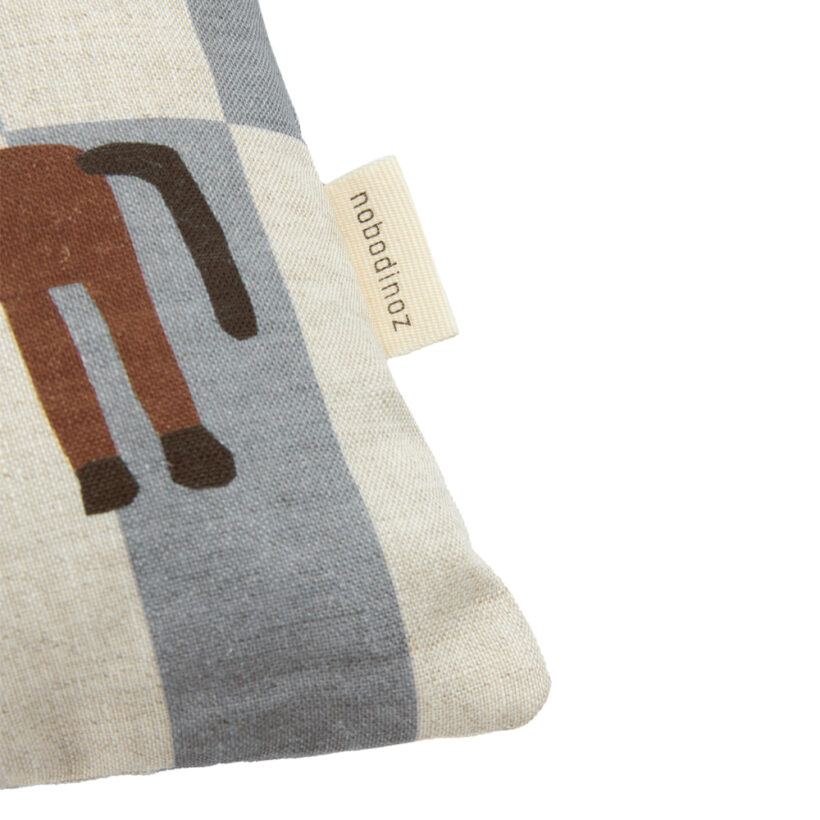 Vibes Rectangular Cushion Linen Blue Tiles Horse Nobodinoz 3 8435574934901.jpg