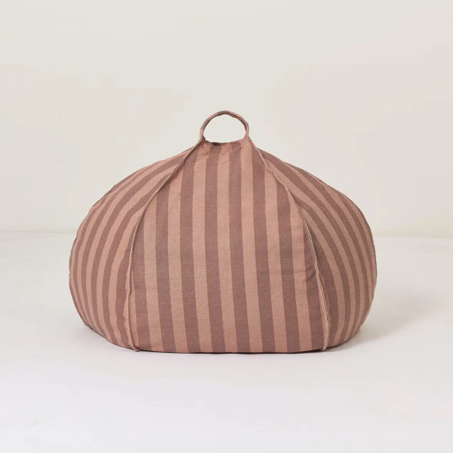 Vibes Round Bean Bag Pink Mauve Stripes Nobodinoz 1 8435574935113 1 2.jpg